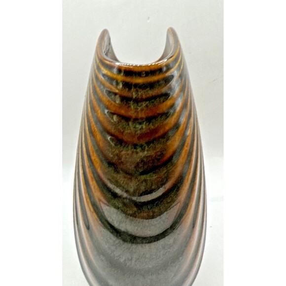 ROSENTHAL Studio Line VASE Ceramic Brown Matte 5.75” Minimalist Shell Clam - Picture 3 of 8